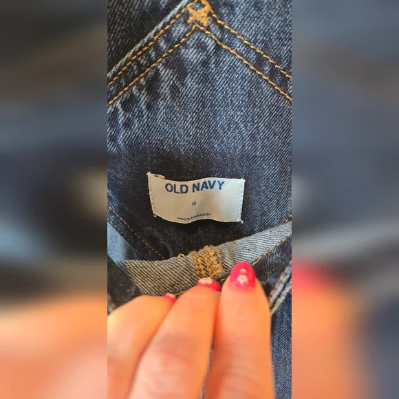 Old Navy Women's Denim Overalls Straight Leg - Picture 6 of 7